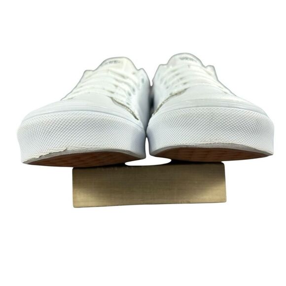 Vans Seldan White Leather Laceup Lowtops Women’s Size 8 - Picture 4 of 7